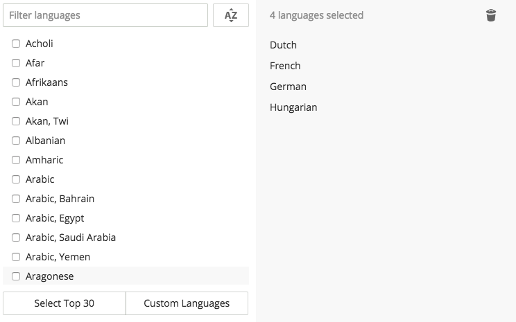 Crowdin project settings