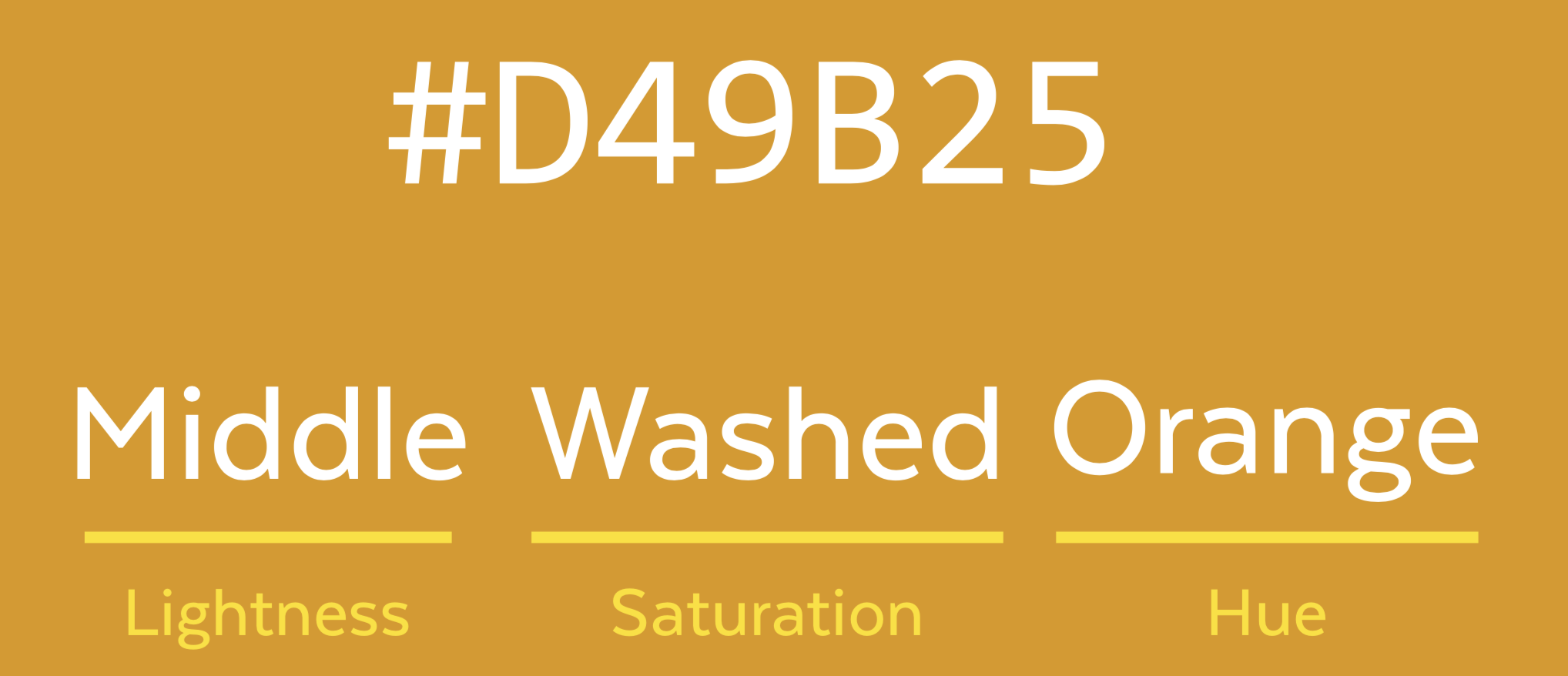 #D49B25 color described as Middle Washed Orange