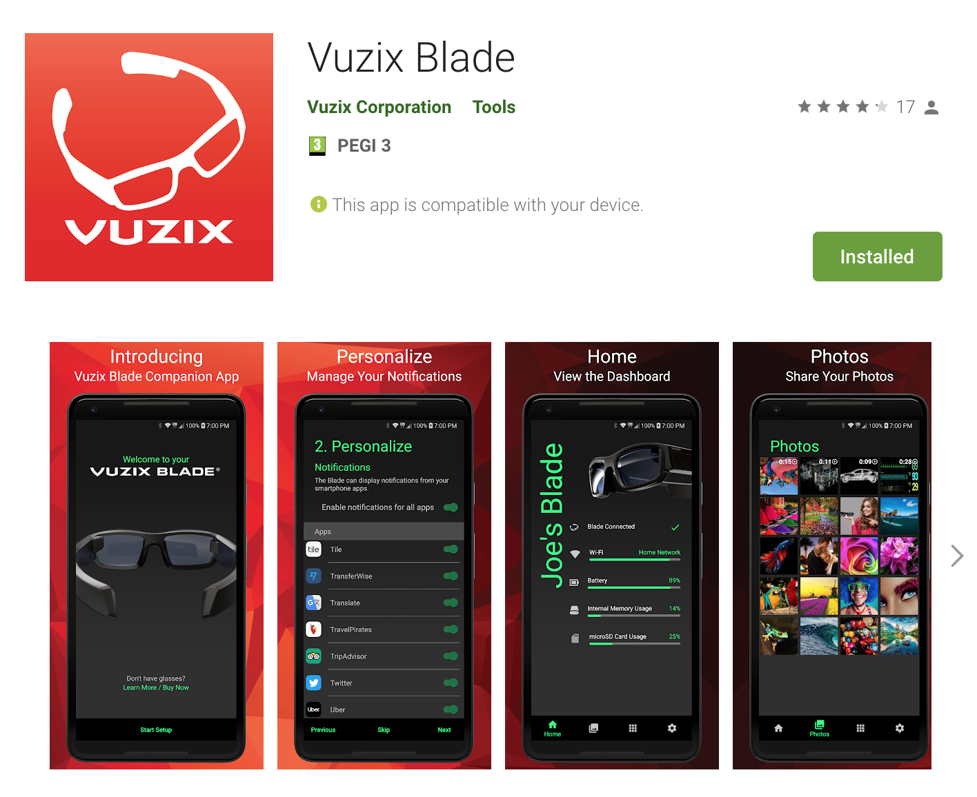 Vuzix Blade hardware overview