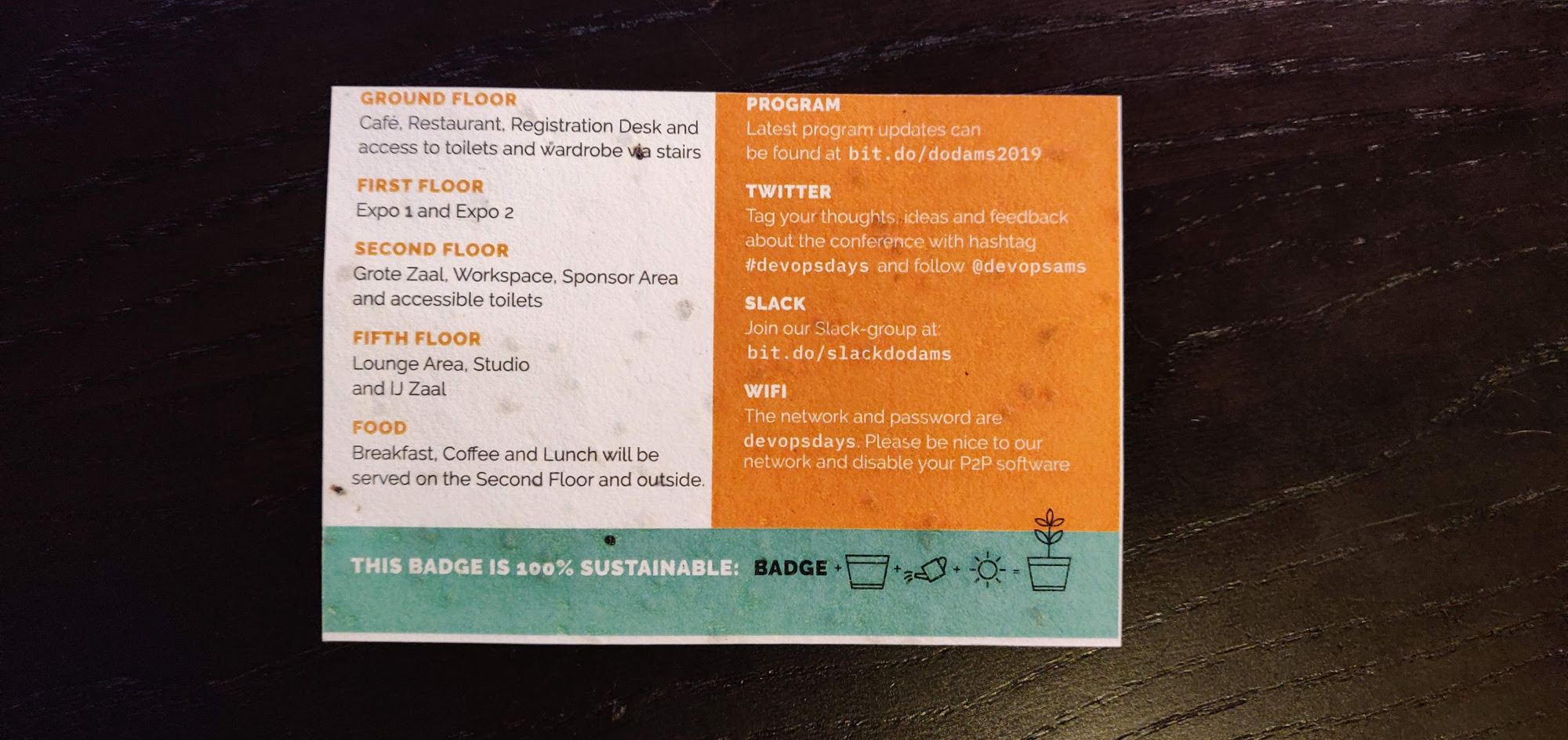 Conference badge