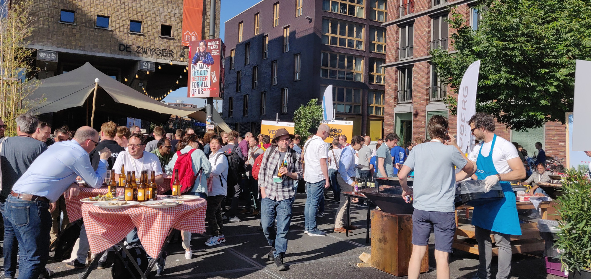 Conference crowd outside