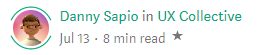 Medium.com showing how long an article will take to read
