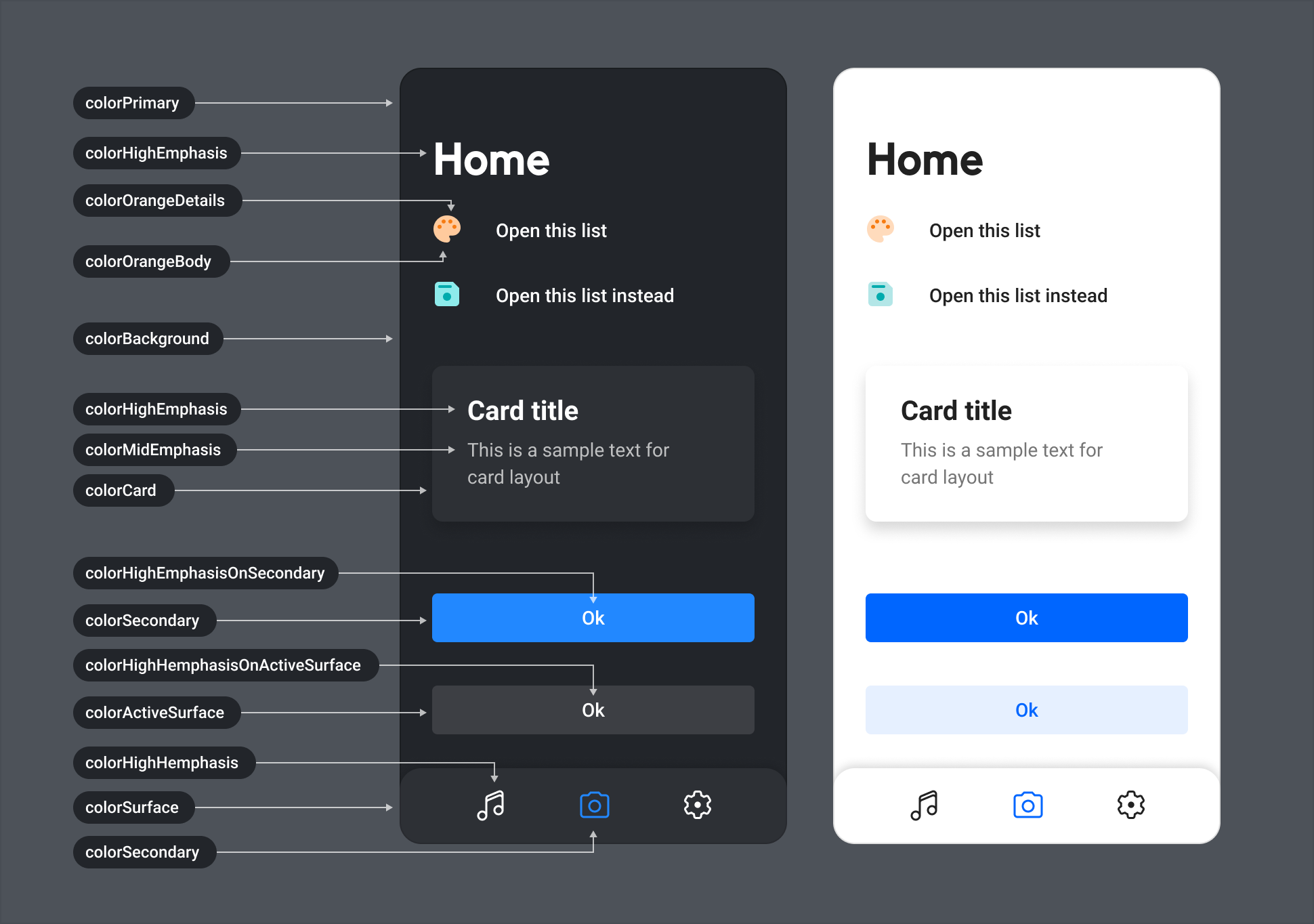 Dark vs. light theme