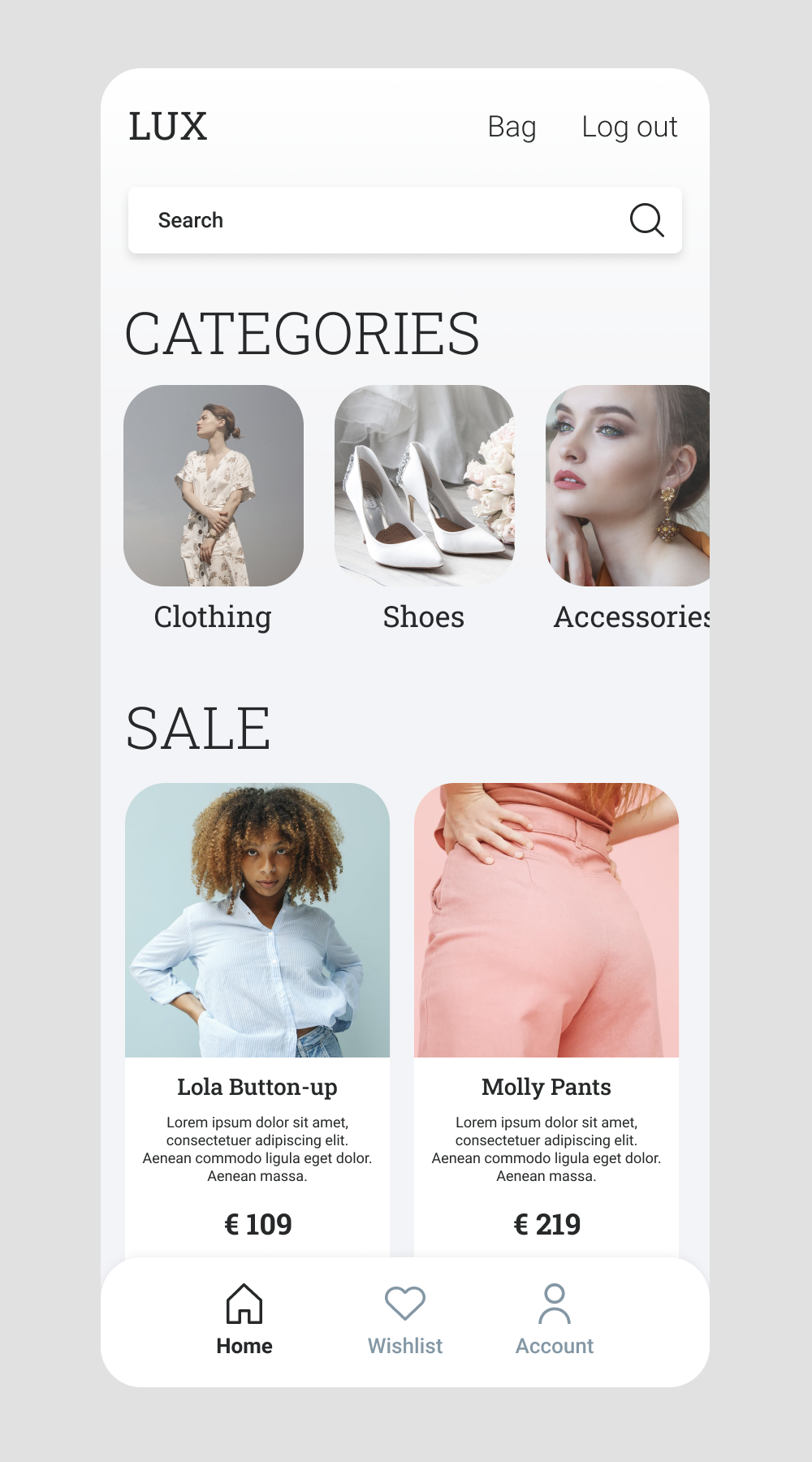 Lux Example: Readable typeface