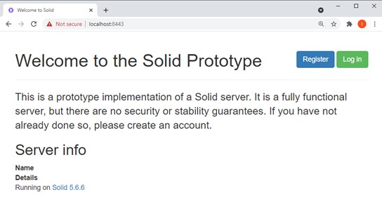 Homepage Solid Server