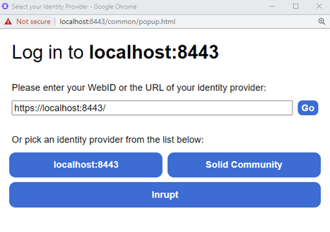 Login p1 Solid Server
